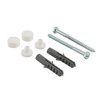 Timco PBK Pan and Bidet Fixing Kit 6 x 80mm - White Caps