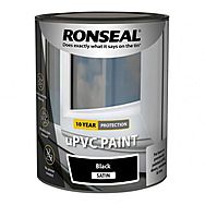 Ronseal uPVC Paint Black Satin 750ml