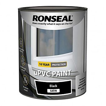 Ronseal uPVC Paint Black Satin 750ml