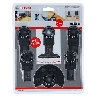Bosch 6 Piece Starlock Multi-Tool Blade Cutter Set 2 608 664 677