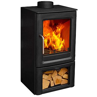 Hi-Flame R5 Eco Wood burning Stove With Log Store 