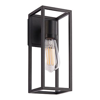 Border Matt Black Wall Light