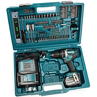 Makita DHP484STX5 18V Combi Drill with 5.0Ah Battery & Accessory Kit