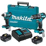 Makita DLX2414ST 18V DHP487 Combi Drill & DTD157 Impact Driver Twinpack 2 x 5.0Ah Batteries