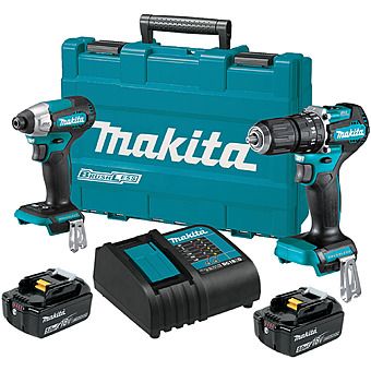 Makita DLX2414ST 18V DHP487 Combi Drill & DTD157 Impact Driver Twinpack 2 x 5.0Ah Batteries