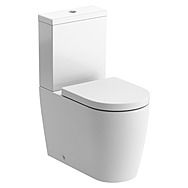 Cilantro Rimless Comfort Height WC And Soft Close Seat