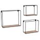 LOFT Black Wire Rectangular Wall Shelves Set of 3 Sizes