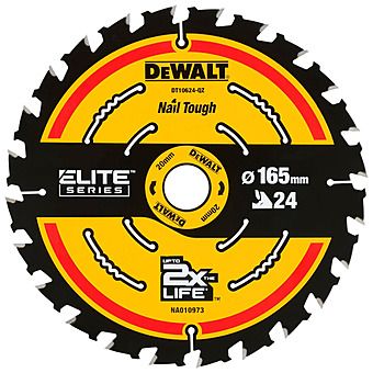 Dewalt DT10624 165mm x 20mm 24T Circular Saw Blade