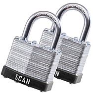 Scan Twin Pack Laminated Padlocks Keyed Alike 40mm