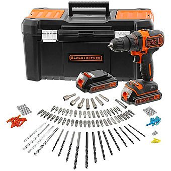 Black & Decker BCD700S2KA 18V Combi Drill & 2 x 1.5Ah Batteries