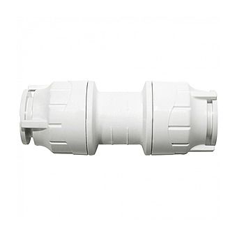 Polyfit Demountable Straight Connector 15mm White