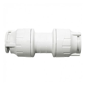 Polyplumb Demountable Straight Connector 22mm White