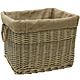 Rectangular Antique Lined Log Basket