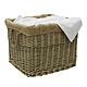 Rectangular Antique Lined Log Basket