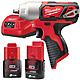 Milwaukee M12 BIW38-202C Compact 12V Impact Wrench 3/8” M12 2 x 2.0Ah Batteries