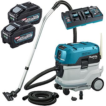 Makita VC006GMT21 80Vmax (2x 40Vmax) XGT Wet/Dry Dust Extractor Vacuum M-Class 2 x 5.0Ah Batteries