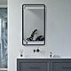 Sana Black Frame Mirror With Shelf