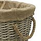 Oval Antique Lined Log Basket