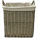 Square Antique Lined Log Basket