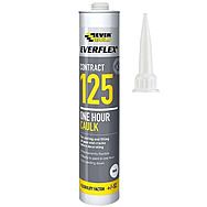 Everbuild One Hour Caulk - Everflex Contract 125 - 380ml - White