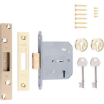 ERA 3" Viscount 5 Lever Deadlock Brass 301-37