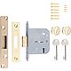 ERA 3&quot; Viscount 5 Lever Deadlock Brass 301-37