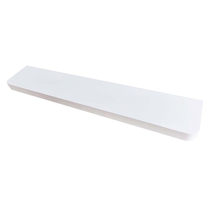 Narrow Gloss White Rounded Floating Shelf - Ray Grahams DIY Store