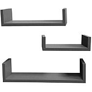 Shelfit Grey Shelves Set of 3