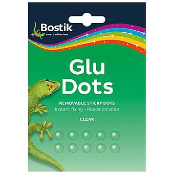 Bostik Glu Dots - 64 10mm Removable Sticky Glue Dots