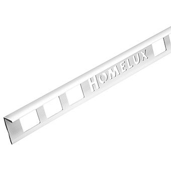 Homelux 6mm Straight Edge PVC Tile Trim White 2.5m