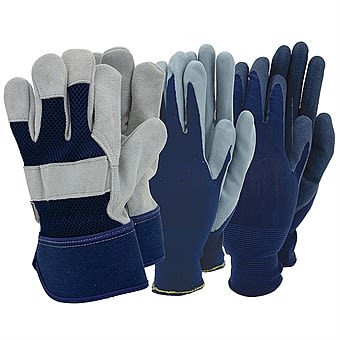 Town & Country Triple Pack Men's Garden Gloves