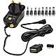 Mercury Multi-Voltage 3-12V Adaptor - 1A Switch-Mode Universal Power Supply