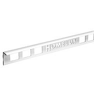 Homelux 8mm Straight Edge PVC Tile Trim White 2.5m