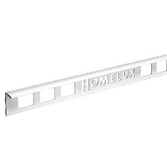 Homelux 8mm Straight Edge PVC Tile Trim White 2.5m