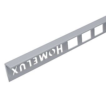 Homelux 8mm Straight Edge PVC Tile Trim Grey 2.5m