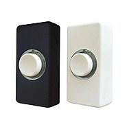 Eterna Illuminated Wired Bell Push Interchangeable White/Black