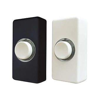 Eterna Illuminated Wired Bell Push Interchangeable White/Black