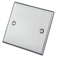 Single 1 Gang Blanking Plate Satin Chrome