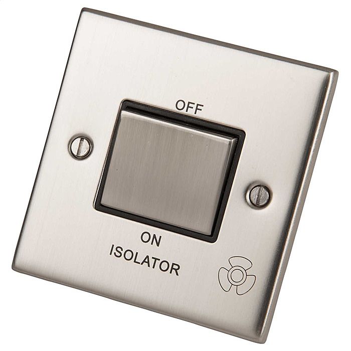 SelectRic Satin Chrome 10 Amp 3 Pole Fan Isolator Switch Ray Grahams