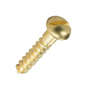 Round Head Brass Screw 6 x 5/8" 12 Pack