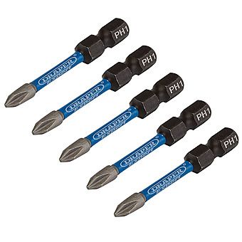 Draper Expert PH1 Impact Rated 50mm Screwdriver Bits 5 Pack