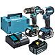 Makita DLX2460T3J 18V LXT Twinpack with DTD153, DHP487 &amp; 3x 5.0Ah Batteries