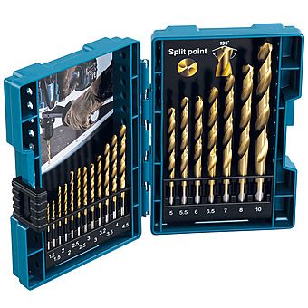 Makita 19 Piece HSS Metal Drill Bit Set 1-10mm D-67527