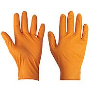 Griptorq Nitrile Orange Diamond Gloves