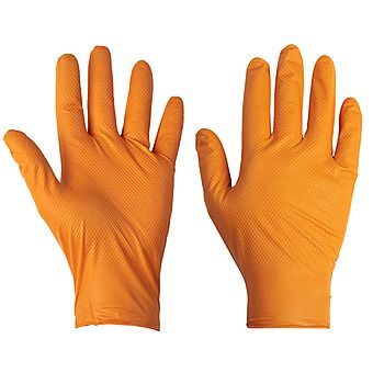 Picture of Griptorq Nitrile Orange Diamond Gloves