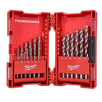 Milwaukee Thunderweb 19 Piece HSS Ground Metal Drill Set 1-10mm | 4932352374