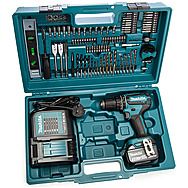 Makita DHP485STX5 18V LXT Brushless Combi Drill, 5.0Ah Battery & 101pc Accessory Set