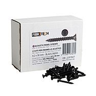 Fibrotech Acoustic Panel Screws Black 100 Pack