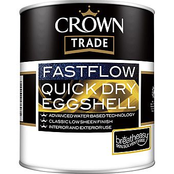 Picture of Crown Fastflow Quick Dry White Eggshell Paint