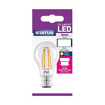Picture of Status Warm White LED Filament Light Bulb GLS B22